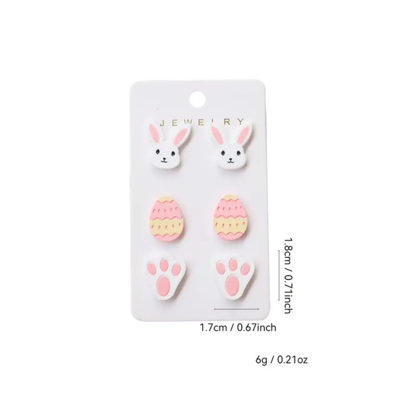 Easter Stud Earrings ~ 3 Pairs - Picture 2 of 2